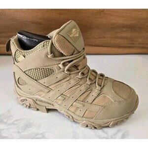 Merrell Men's Moab 2 Mid Tactical Waterproof Coyote Boot Size 8 New